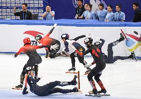 (SP)CHINA-BEIJING-SHORT TRACK SPEED SKATING-ISU WORLD CUP-MEN'S 5000M RELAY FINAL A (CN)