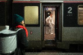 Inauguration of the Paris-Aurillac night train - Paris