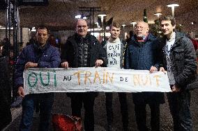 Inauguration of the Paris-Aurillac night train - Paris