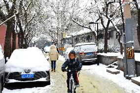The First Snow Hit Beijing