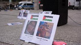 Pro Palestine Protest And Art Performance For Being Killed Children In Gaza In Cologne