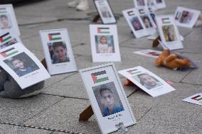 Pro Palestine Protest And Art Performance For Being Killed Children In Gaza In Cologne