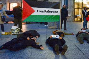 Pro Palestine Protest And Art Performance For Being Killed Children In Gaza In Cologne