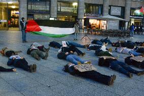 Pro Palestine Protest And Art Performance For Being Killed Children In Gaza In Cologne