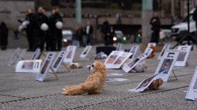 Pro Palestine Protest And Art Performance For Being Killed Children In Gaza In Cologne