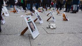 Pro Palestine Protest And Art Performance For Being Killed Children In Gaza In Cologne