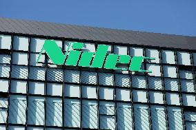 Nidec's exterior, logo and signage