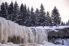 Frozen Jägala Waterfall