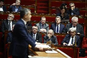 Debate on the draft law to control immigration at the National Assembly - Paris