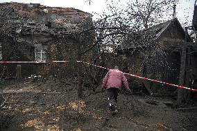 Aftermath Of The Russian Missile Strike In The One Of Kyiv's Districts