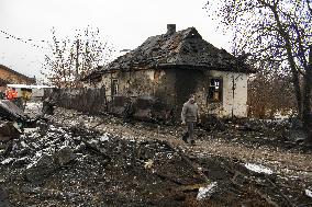 Aftermath Of The Russian Missile Strike In The One Of Kyiv's Districts