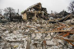 Aftermath Of The Russian Missile Strike In The One Of Kyiv's Districts