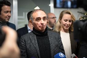 Eric Zemmour And Marion Marechal In The New HQ of Reconquete - Paris