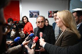 Eric Zemmour And Marion Marechal In The New HQ of Reconquete - Paris