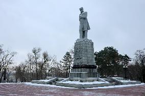 Dnipro in winter