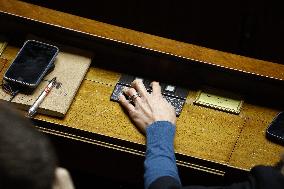 Debate on the draft law to control immigration at the National Assembly - Paris