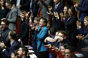 Debate on the draft law to control immigration at the National Assembly - Paris