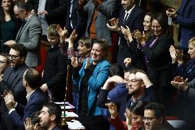 Debate on the draft law to control immigration at the National Assembly - Paris