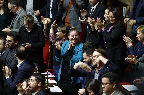 Debate on the draft law to control immigration at the National Assembly - Paris