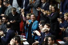 Debate on the draft law to control immigration at the National Assembly - Paris