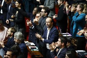 Debate on the draft law to control immigration at the National Assembly - Paris