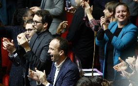 Debate on the draft law to control immigration at the National Assembly - Paris