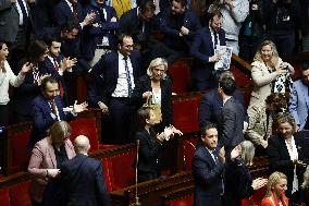 Debate on the draft law to control immigration at the National Assembly - Paris