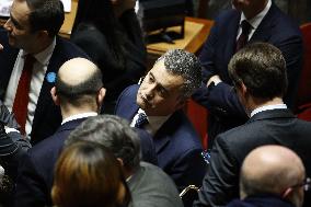 Debate on the draft law to control immigration at the National Assembly - Paris