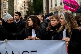 Rally In Paris Against Immigration Law