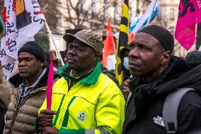 Rally In Paris Against Immigration Law