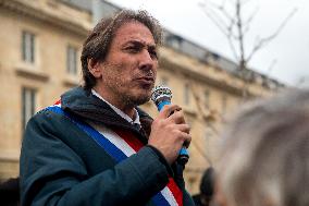 Rally In Paris Against Immigration Law