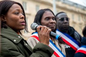 Rally In Paris Against Immigration Law