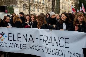 Rally In Paris Against Immigration Law