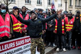 Rally In Paris Against Immigration Law