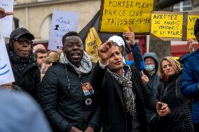 Rally In Paris Against Immigration Law