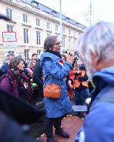 Rally In Paris Against Immigration Law As Parliamentary Debate Continues