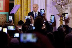 President Biden Hosts A Hanukkah Holiday Reception At The White House