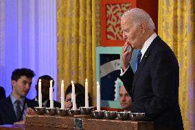 Biden Hosts A Hanukkah Holiday Reception - Washington