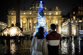Christmas Tree In St Peter's Square, Vatican City.