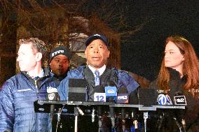 Press Conference At Bronx Building Collapse