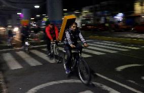 On Foot, By Bicycle, Motorbike Or Public Transport, Pilgrims Do Their Best To Visit The Basilica Of The Virgin Of Guadalupe In M