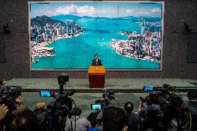 Hong Kong John Lee Press Briefing Before Exco Meeting