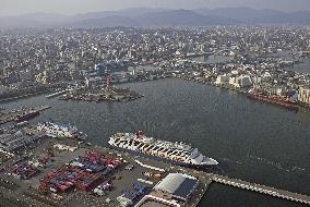 Hakata port in Fukuoka Pref. in southwestern Japan