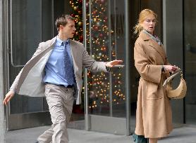 Nicole Kidman and Harris Dickinson On Set - NYC