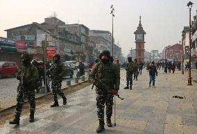 Indian Soldiers Patrol After Supreme Court Decision - Srinagar