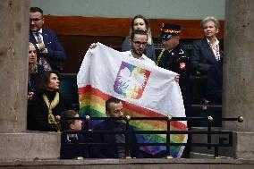 Donald Tusk Delivers His Programme Speech At Polish Parliament