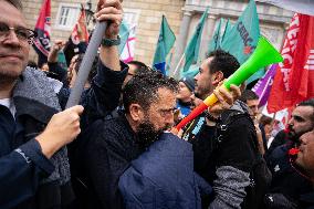 Strike By Public Health Unions In Catalonia.