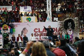 Claudia Sheinbaum Presidential Pre- Candidate Political Rally In Tlaxcala