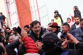 Claudia Sheinbaum Presidential Pre- Candidate Political Rally In Tlaxcala