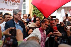 Claudia Sheinbaum Presidential Pre- Candidate Political Rally In Tlaxcala